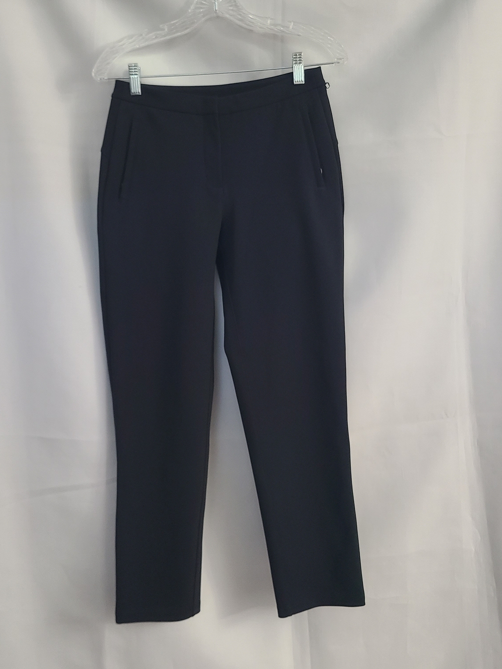 Lululemon Womens Sz 4 Black Minimalist Neutral Zip Pockets Office Work Pant